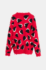 R13 Distressed Heart Sweater