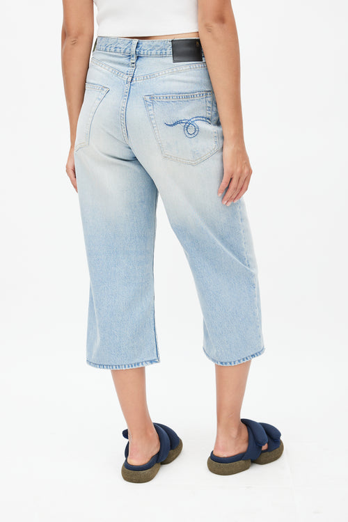 R13 Light Wash Ankled D'Arcy Jeans