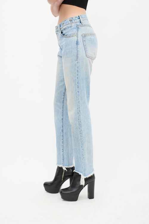 R13 Light Wash Bowie Straight Leg Jeans