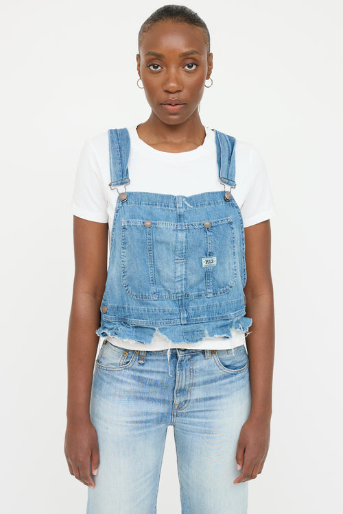 R13 Denim Overall Top