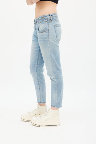 R13 Light Wash Leyton Clean Boy Skinny Jeans