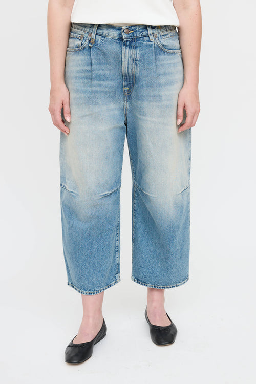 R13 Wide Leg Cropped Jeans