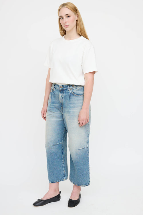 R13 Wide Leg Cropped Jeans
