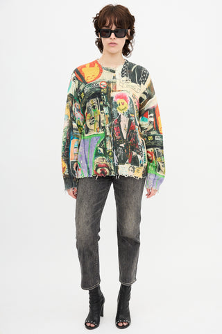 R13 Graffiti Printed Sweater