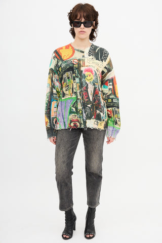 R13 Graffiti Printed Sweater