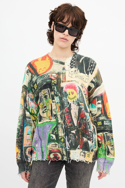 R13 Graffiti Printed Sweater