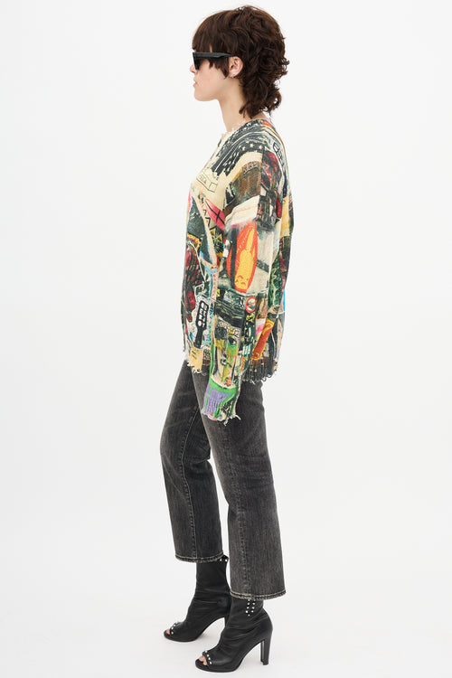 R13 Graffiti Printed Sweater