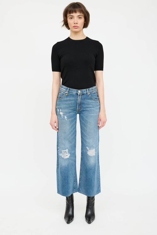 R13 Flared Distressed Jane Jeans