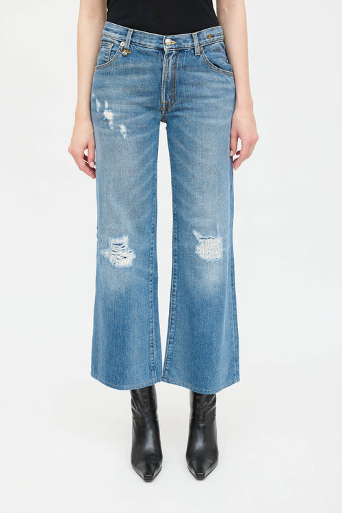 R13 Flared Distressed Jane Jeans