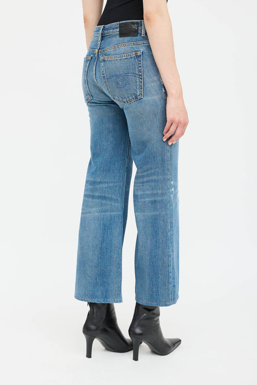 R13 Flared Distressed Jane Jeans