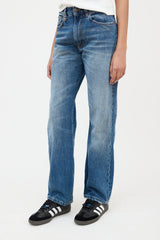 R13 Medium Wash Alice Straight Leg Jeans