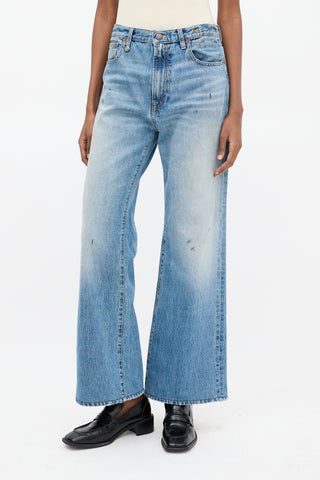 R13 Medium Wash Jane Distressed Jeans