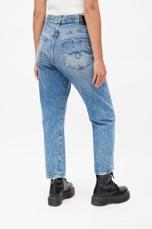 R13 Mid Wash Crossover Jeans