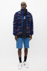 R13 Navy & Multicolour Fleece Jacket