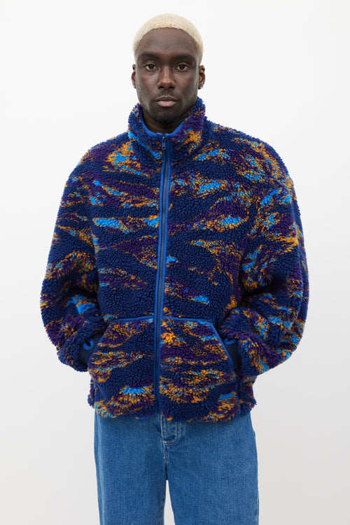 R13 Navy & Multicolour Fleece Jacket