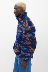 R13 Navy & Multicolour Fleece Jacket