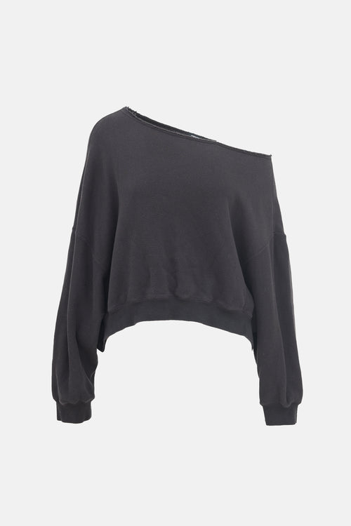 R13 Off Shoulder Patti Sweatshirt