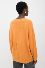 R13 Oversized Distressed Wool Sweater