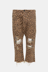 R13 Patterned Cropped Utility Pant