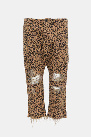 R13 Patterned Cropped Utility Pant