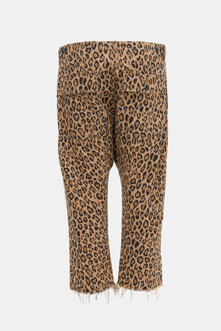 R13 Patterned Cropped Utility Pant