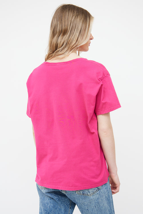 R13 Pink & Black New York Graphic T-shirt