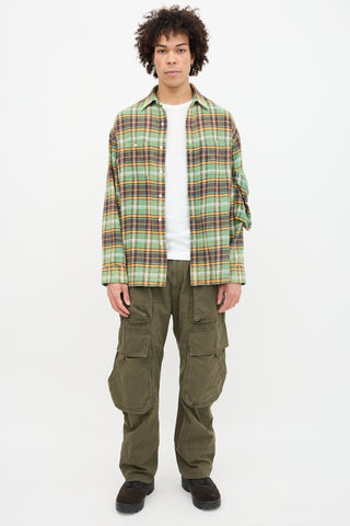 R13 Plaid Multi Pocket Workwear Shirt