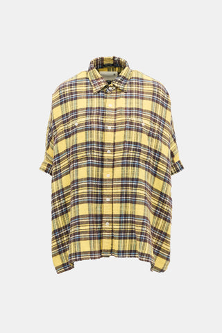 R13 Plaid Oversized Boxy Shirt