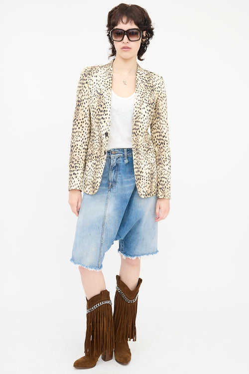 R13 Printed Boyfriend Blazer