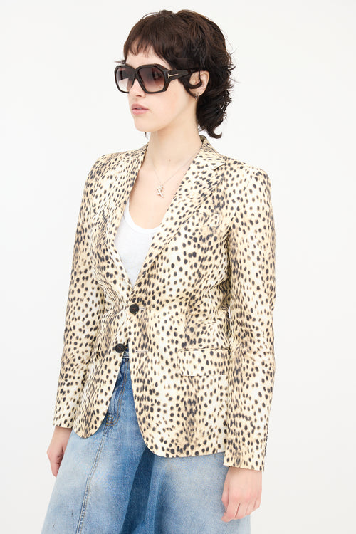R13 Printed Boyfriend Blazer