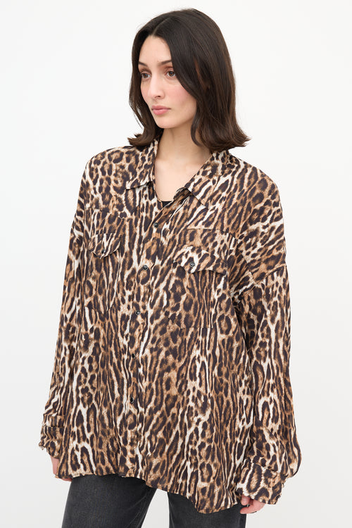 R13 Printed Oversized Cowboy Shirt