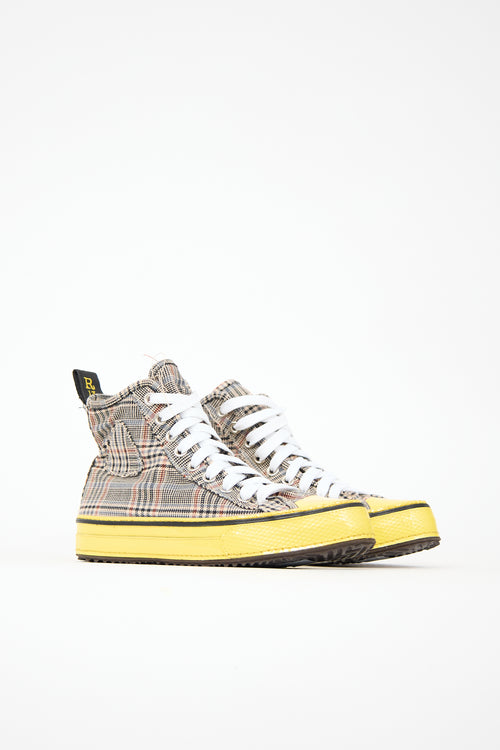 R13 Plaid High Top Sneaker