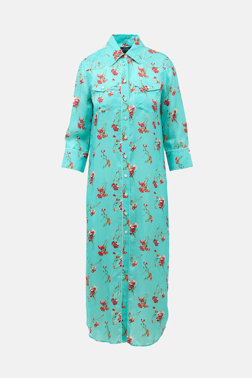 R13 Satin Floral Cowboy Dress