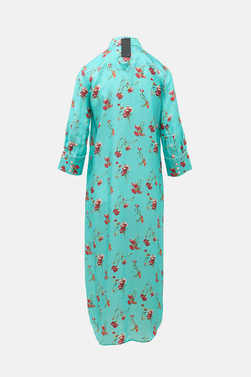R13 Satin Floral Cowboy Dress
