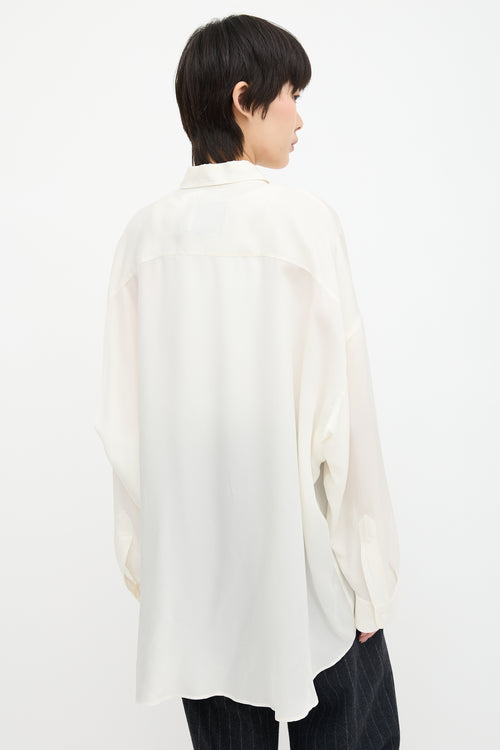 R13 Satin Drop Neck Shirt