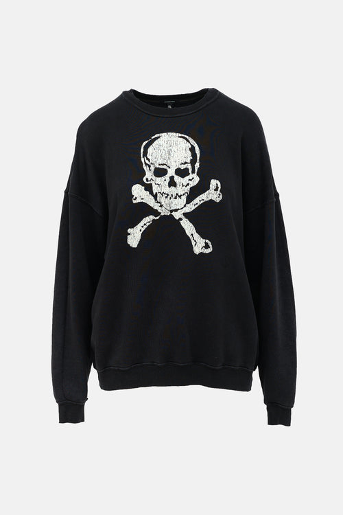 R13 Skull Oversized Sweatshirt