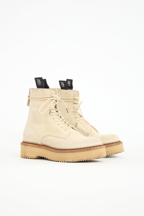R13 Suede Single Stack Boot