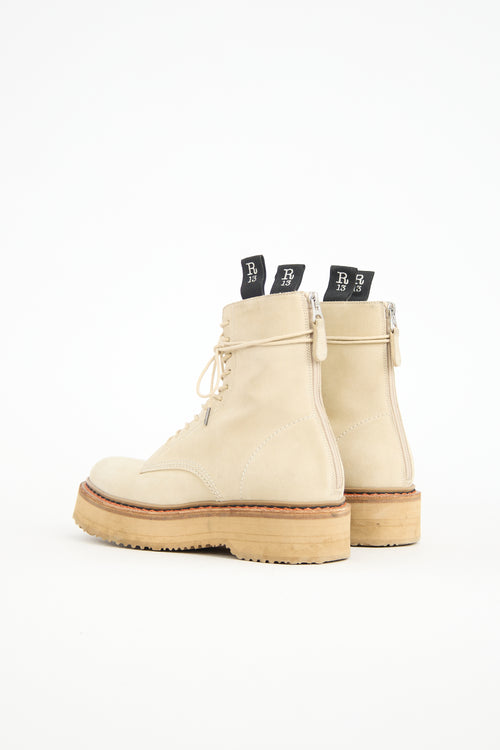 R13 Suede Single Stack Boot