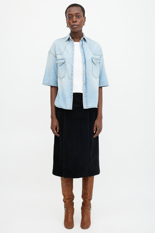 R13 Timmy Denim Cowboy Shirt