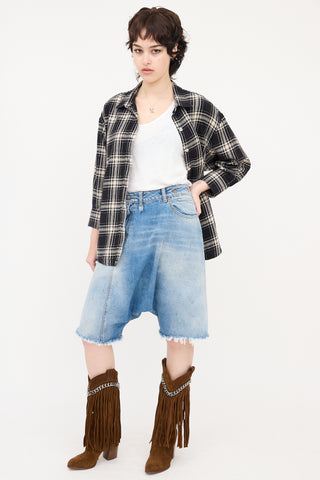 R13 Twister Jean Shorts