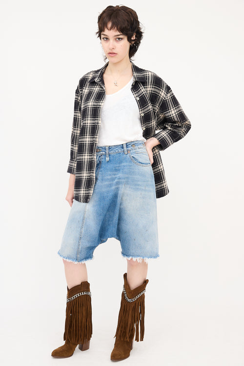 R13 Twister Jean Shorts