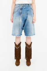 R13 Twister Jean Shorts