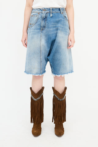 R13 Twister Jean Shorts