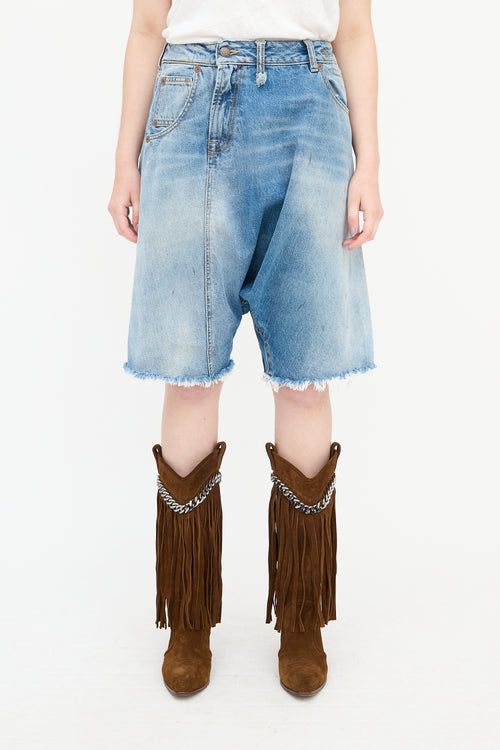 R13 Twister Jean Shorts