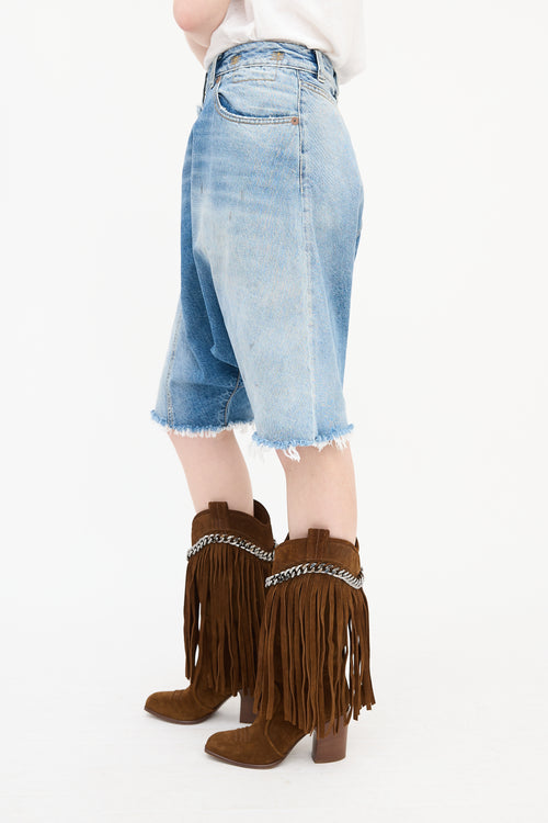 R13 Twister Jean Shorts