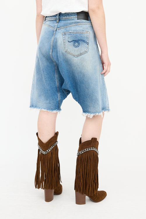 R13 Twister Jean Shorts