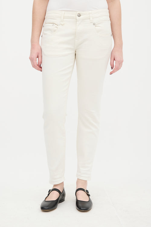 R13 White Boy Skinny Jeans