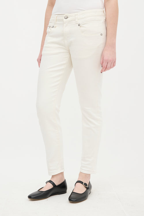 R13 White Boy Skinny Jeans