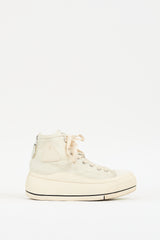 R13 White Canvas Kurt Platform Sneaker
