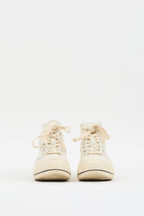 R13 White Canvas Kurt Platform Sneaker